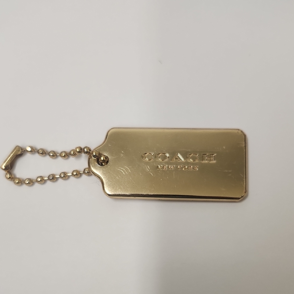 Coach Gold Tone Key FOB Or Purse Hang Tag